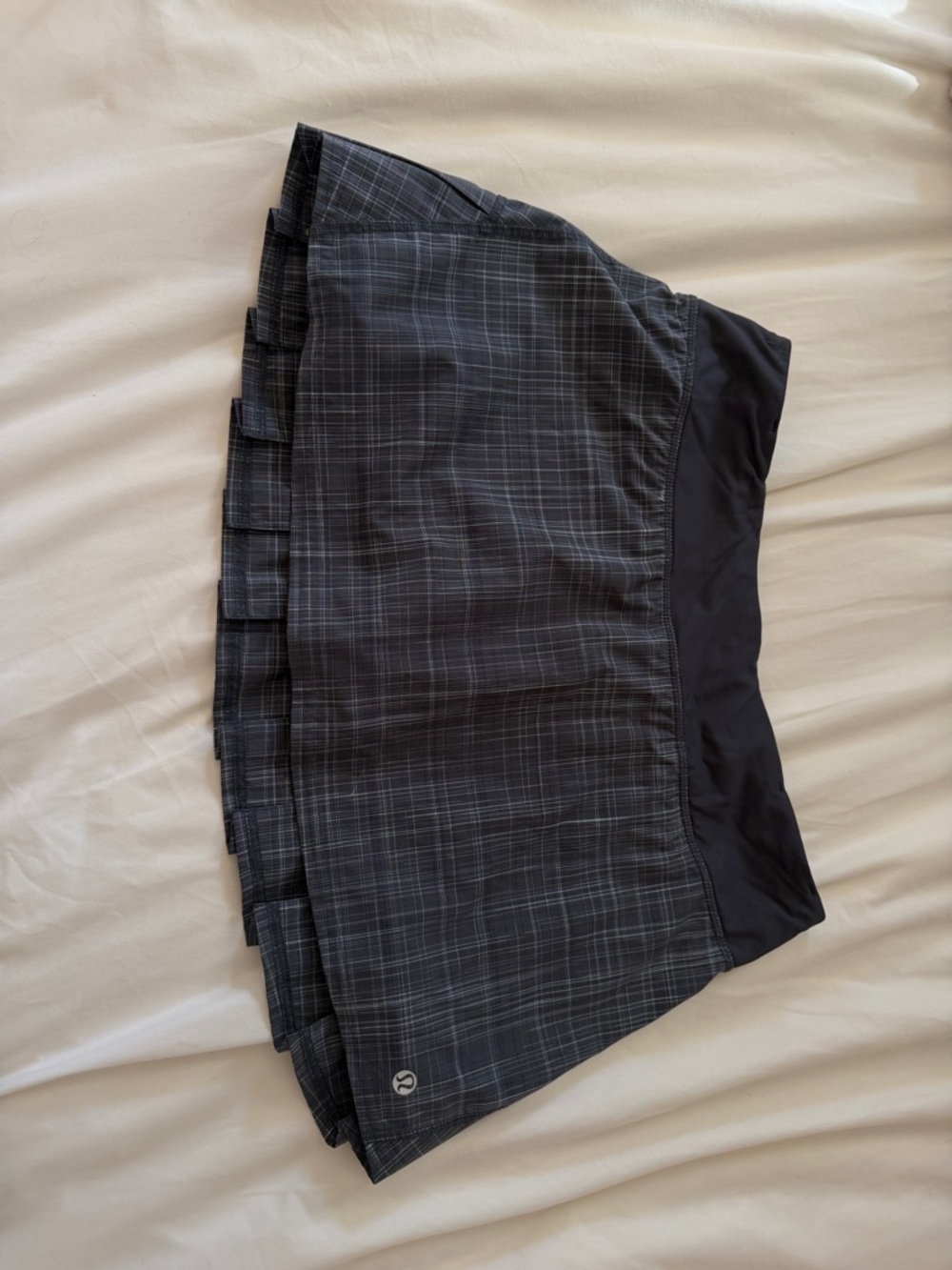 Athletic Plaid Tennis Skirt / Skort with Built-in Shorts